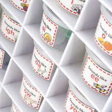 Load image into Gallery viewer, A variety of spelling and phonics tubs such as sounds like "EE" or "O ."
