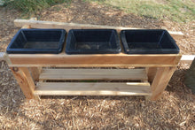 Load image into Gallery viewer, 3 Bin Outdoor Sensory Table Made from North American Cedar