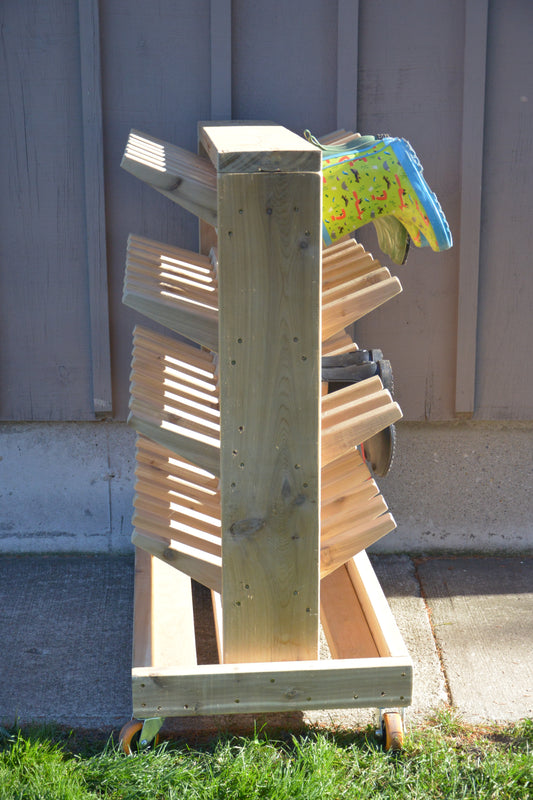 Wellie Boot Rack Made from North American Cedar