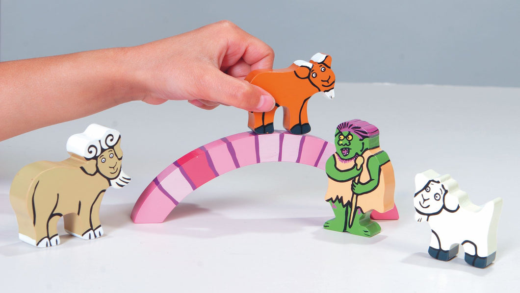 The Billy Goats Gruff Wooden Characters