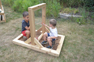 Seated Infant/Toddler Social Distancing Art Easel Made from North American CedarMade from North American Cedar