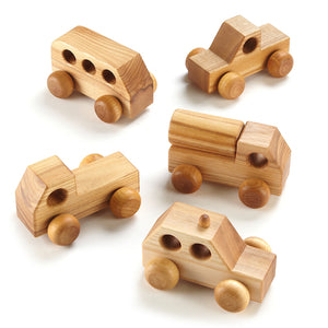 Mini Wooden Vehicles 5pk