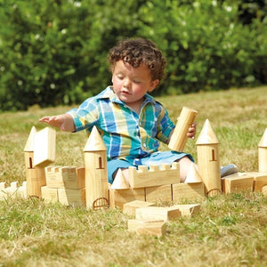 Wooden Castle Blocks 40pk