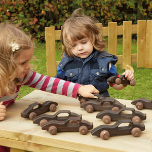 Outdoor Wooden Racing Cars 10pk