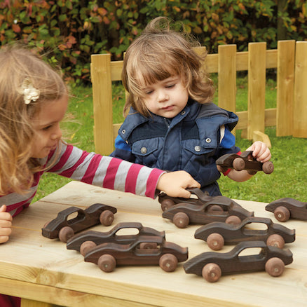 Outdoor Wooden Racing Cars 10pk