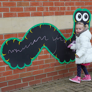 Giant Mark Making Chalkboard Caterpillar