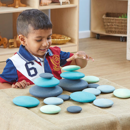 Wooden Stacking Pastel Pebbles