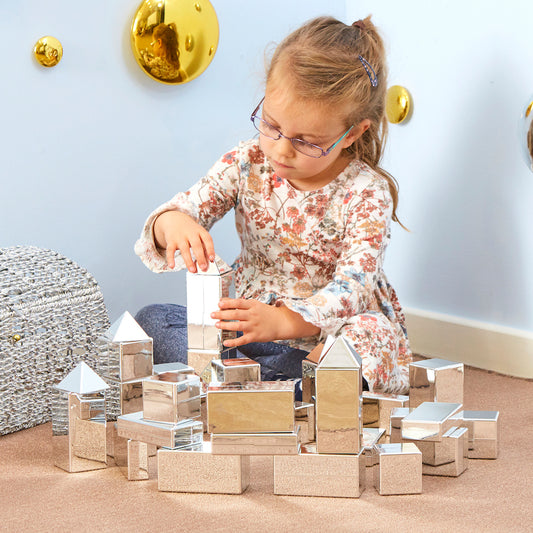 Metallic Assorted Mini Bricks  - set of 32 bricks