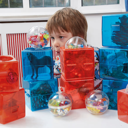 Plastic Open Up Construction Cubes