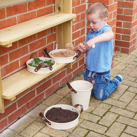 Natural Cream Tray & Bucket