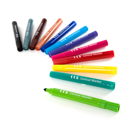 TTS Assorted Conical Markers 144pk