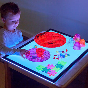 Colour Changing Light Panel  2 sizes and Messy Play Covers for Light Panel