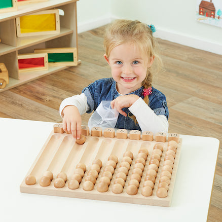 Wooden Number Collection Board