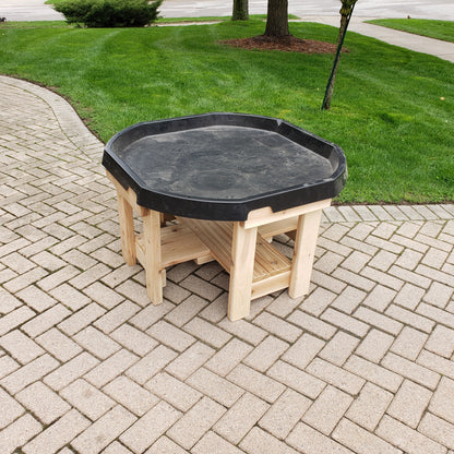 Wooden active world tray stand.