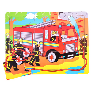 Tray Puzzle - Fire Engine