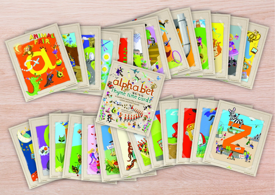 The alphabet rhyme time cards by Michelle Larbey. 