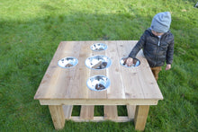 Load image into Gallery viewer, Outdoor Messy Activity Table With 5 Metal Bowls
