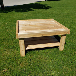 Outdoor Wooden Square Tray Table