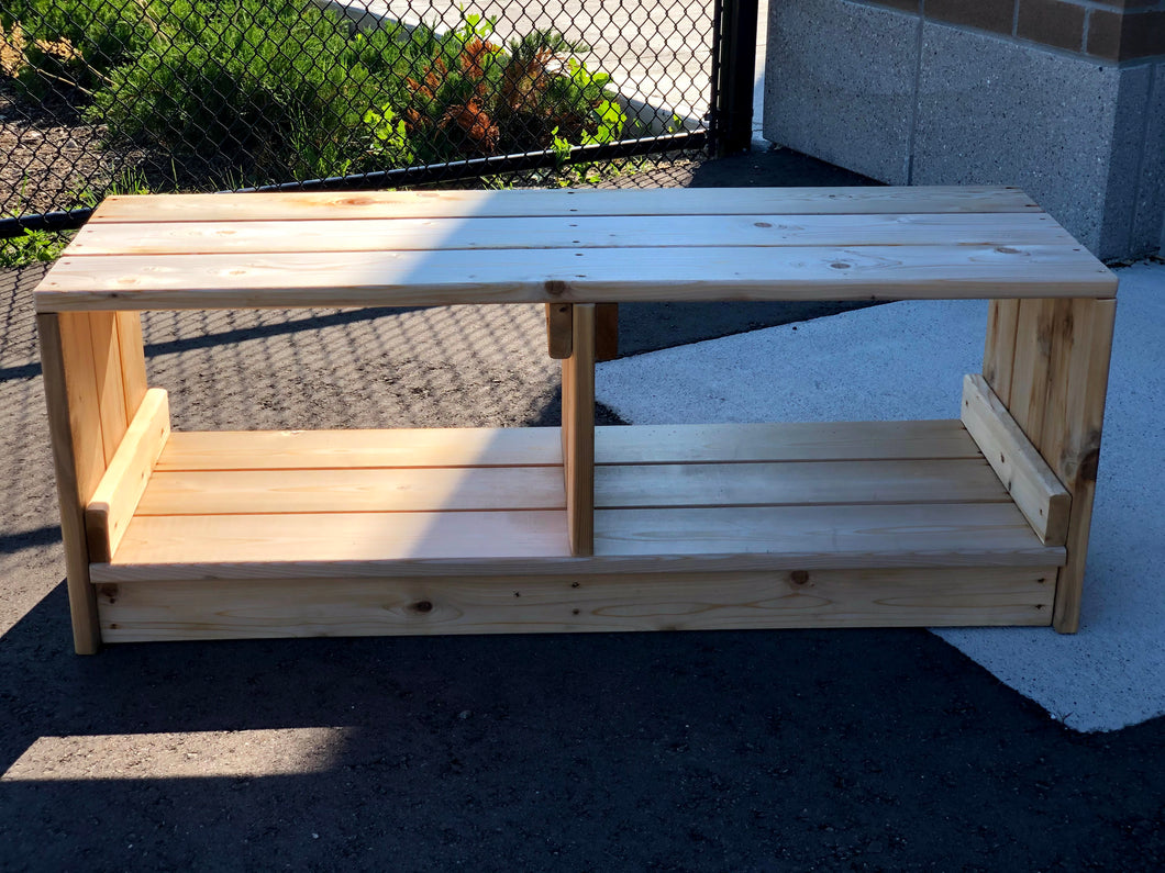 Outdoor Bench and Storage Made from North American Cedar