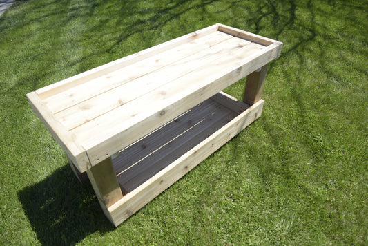 Rectangular Wood Tray Table Made from North American Cedar