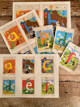 Load image into Gallery viewer, The alphabet rhyme time cards by Michelle Larbey. 

