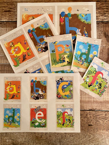 The alphabet rhyme time cards by Michelle Larbey. 