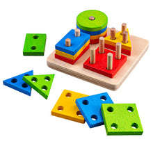 Load image into Gallery viewer, First Four Shapes Sorter
