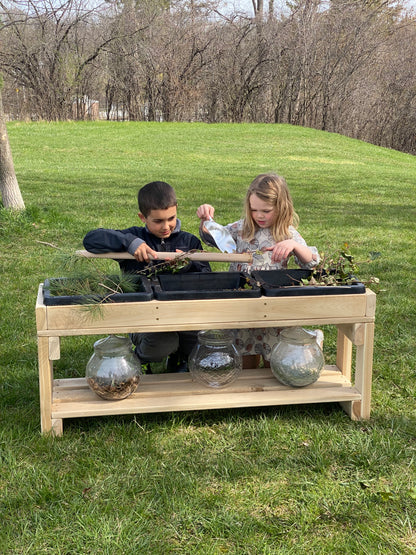 3 Bin Outdoor Sensory Table Made from North American Cedar